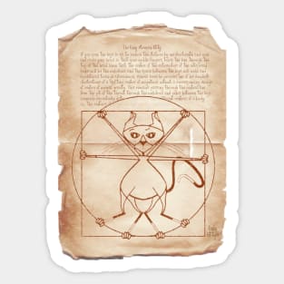 KINKY KITTY - The Kinky Vitruvian Kitty Sticker